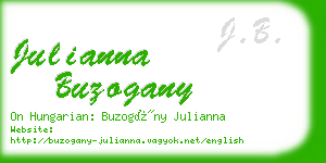 julianna buzogany business card